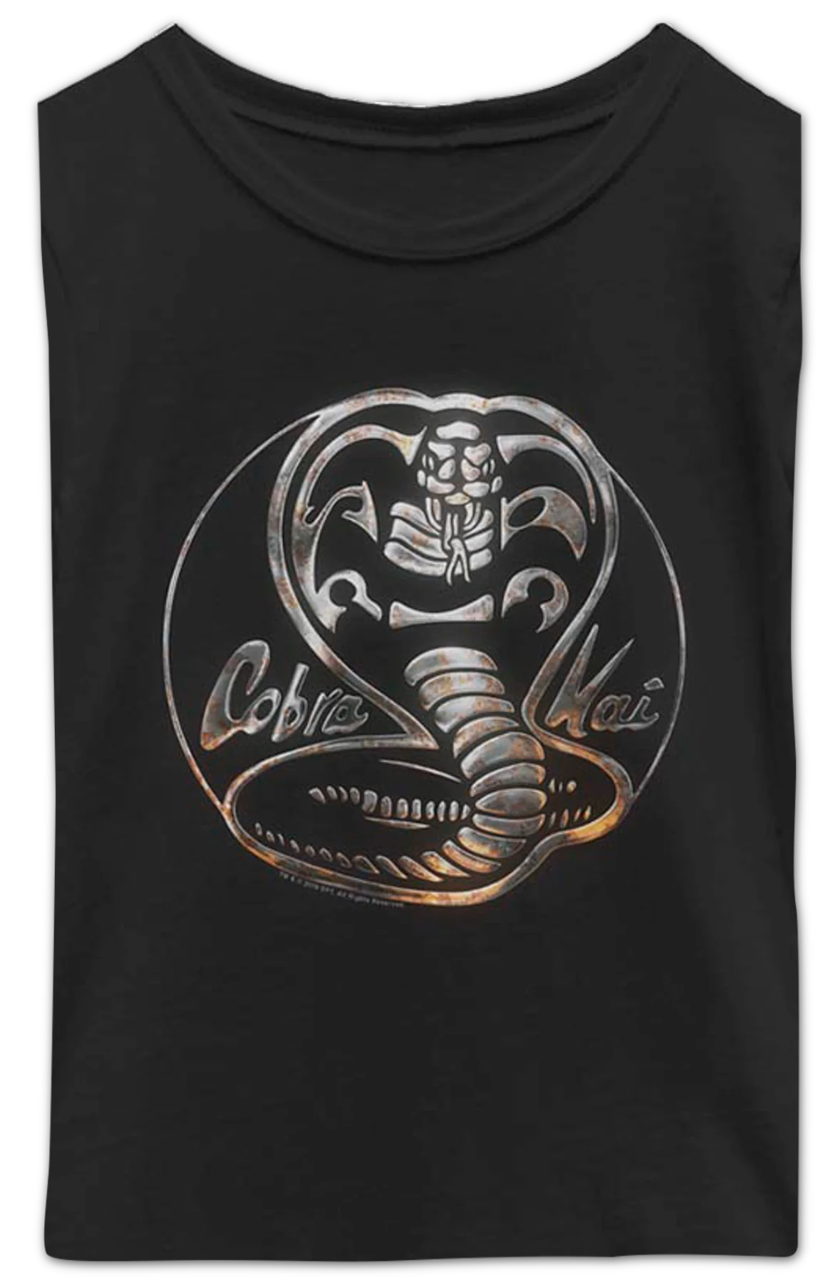 Girls Youth Faux Chrome Logo Cobra Kai Shirt - Image 2