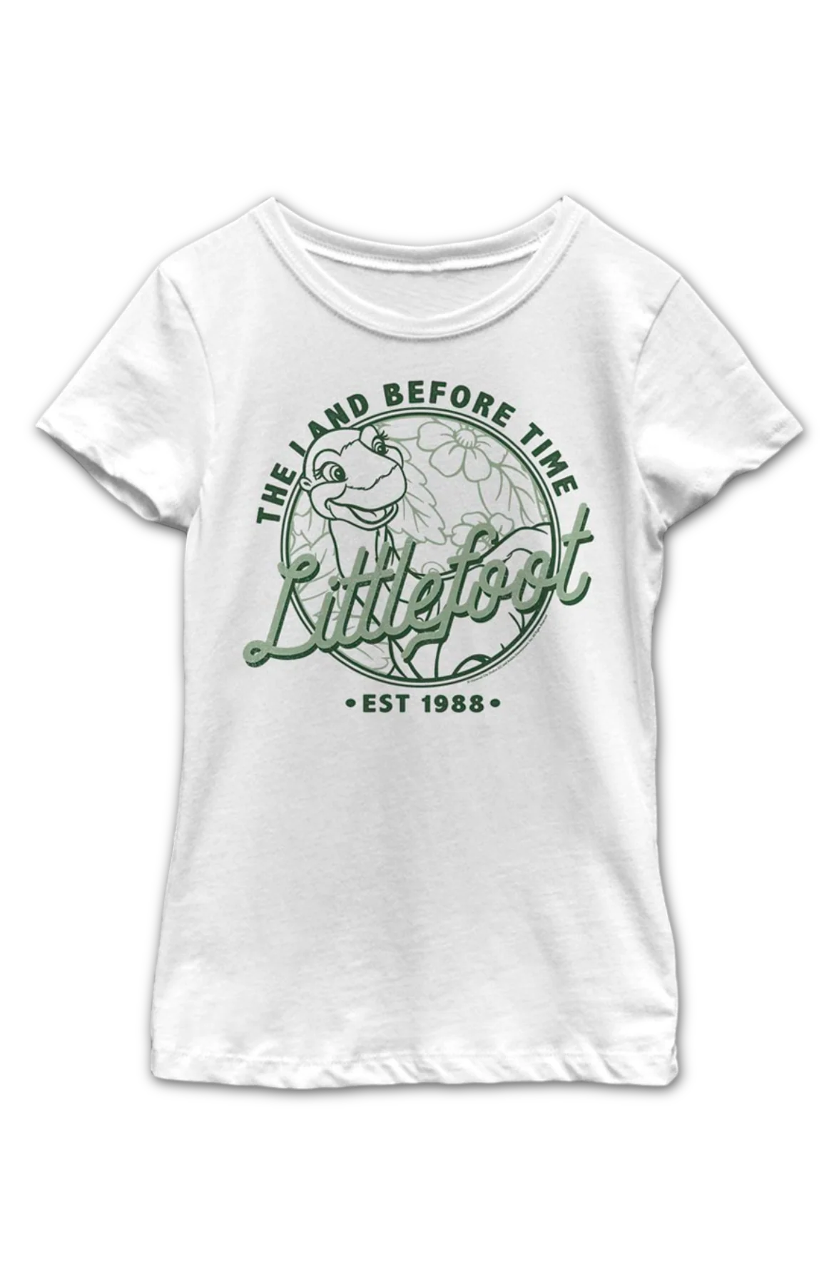 Girls Youth Littlefoot Est. 1988 Land Before Time Shirt - Image 2