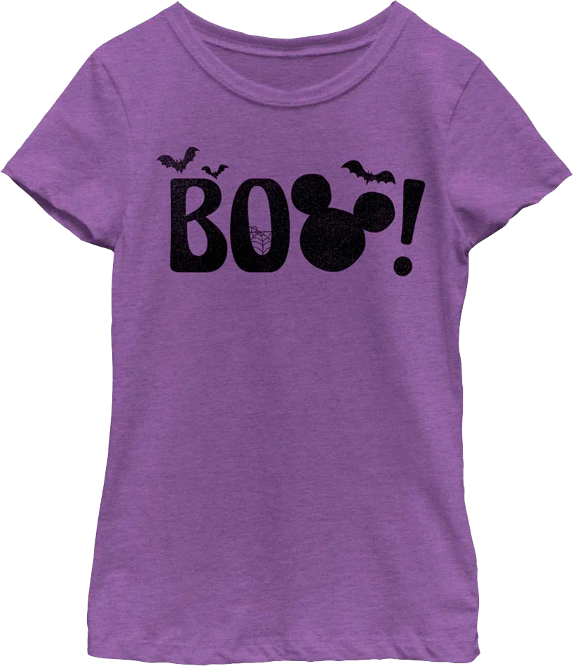 Girls Youth Mickey Mouse Boo Disney Shirt