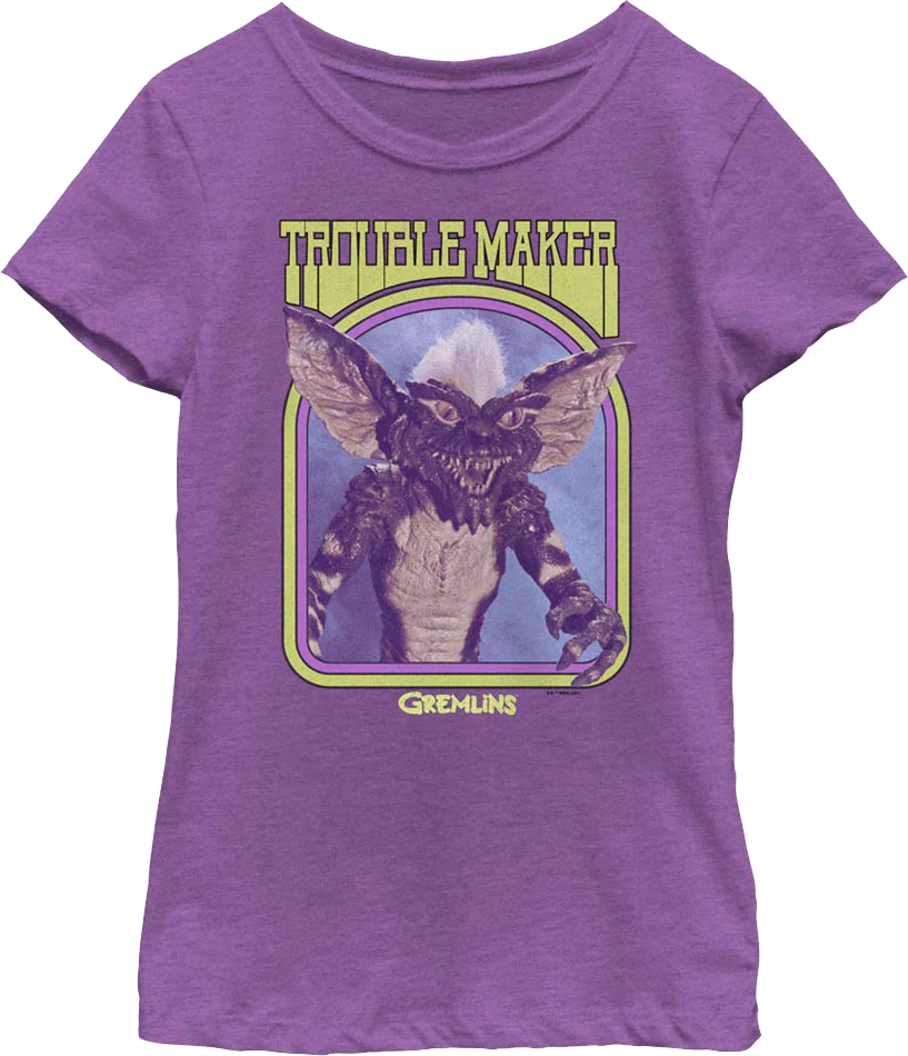 Girls Youth Troublemaker Gremlins Shirt