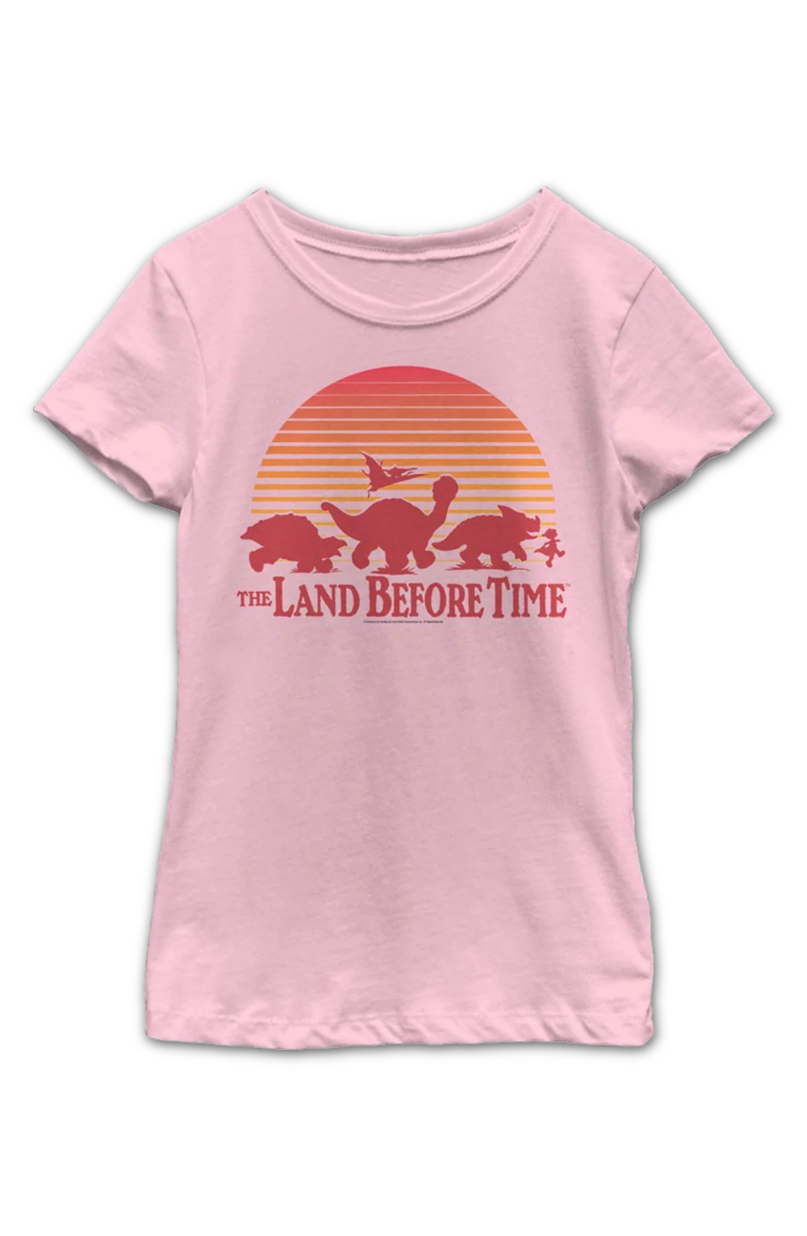 Girls Youth Vintage Sunset Silhouette Land Before Time Shirt - Image 2