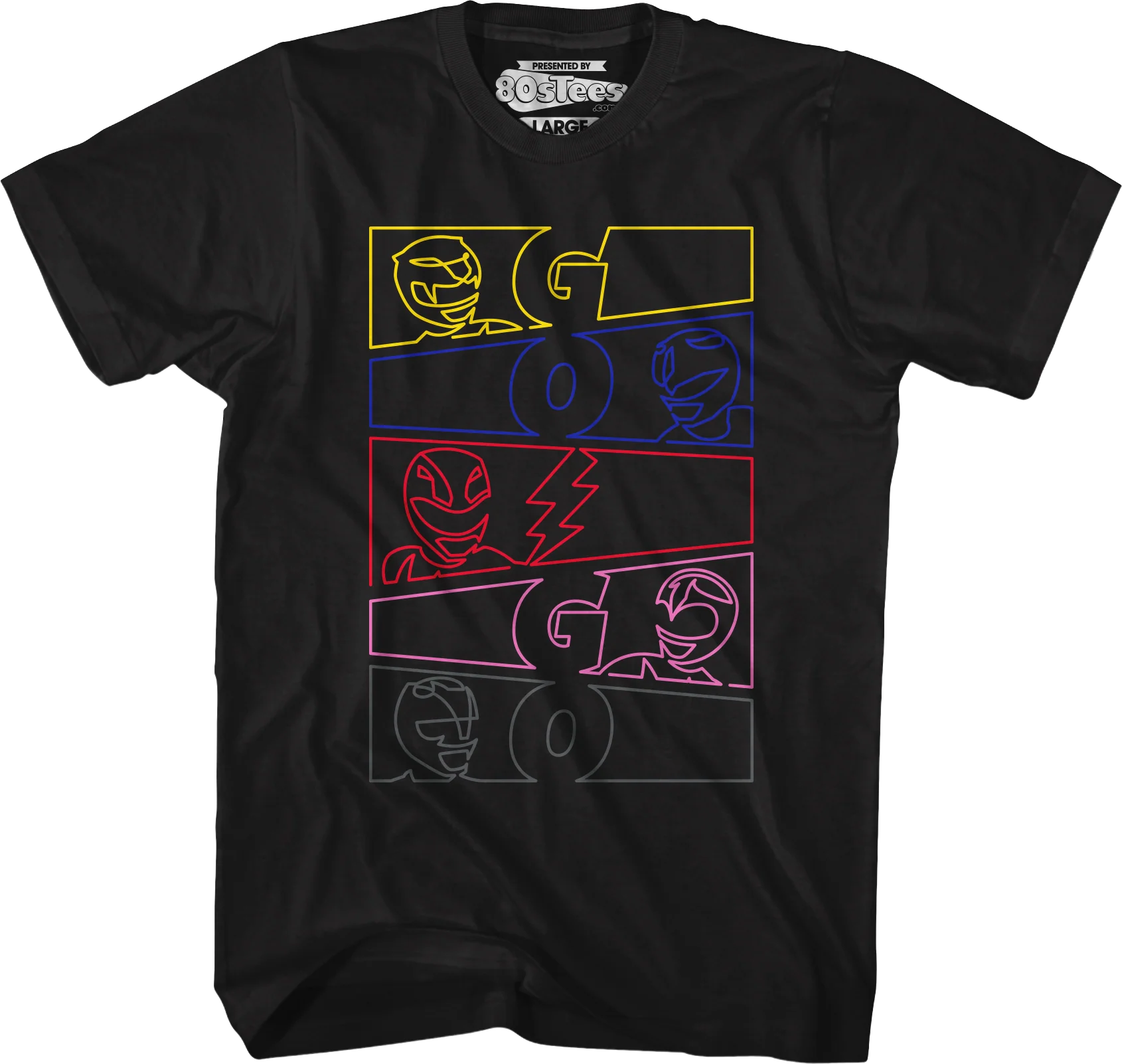 Go Go Panels Mighty Morphin Power Rangers T-Shirt