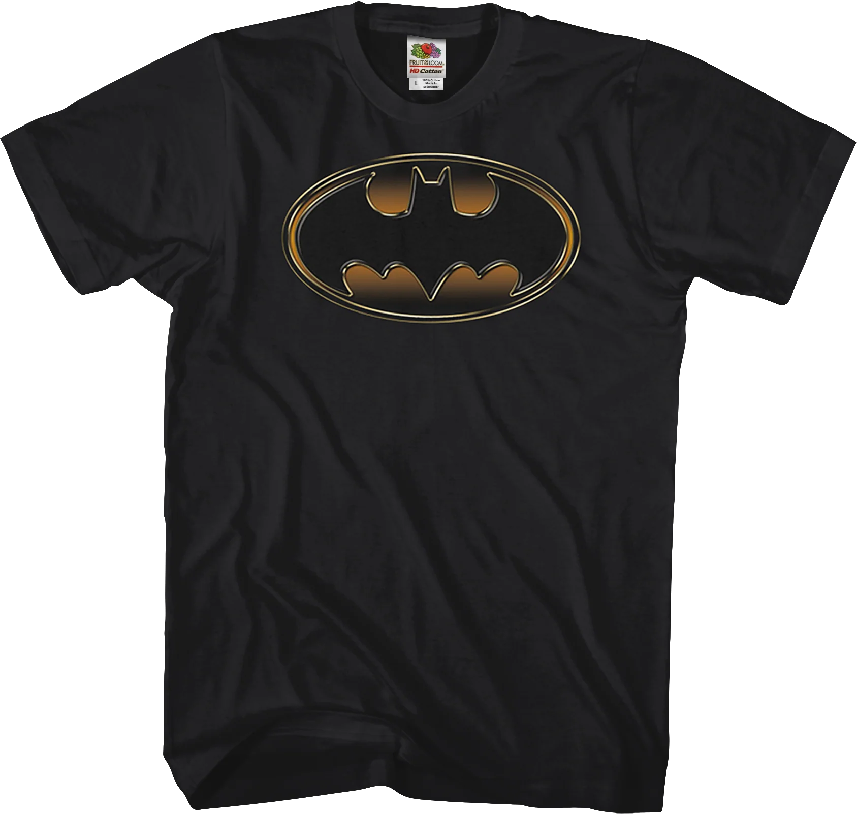 Gold and Black Logo Batman T-Shirt