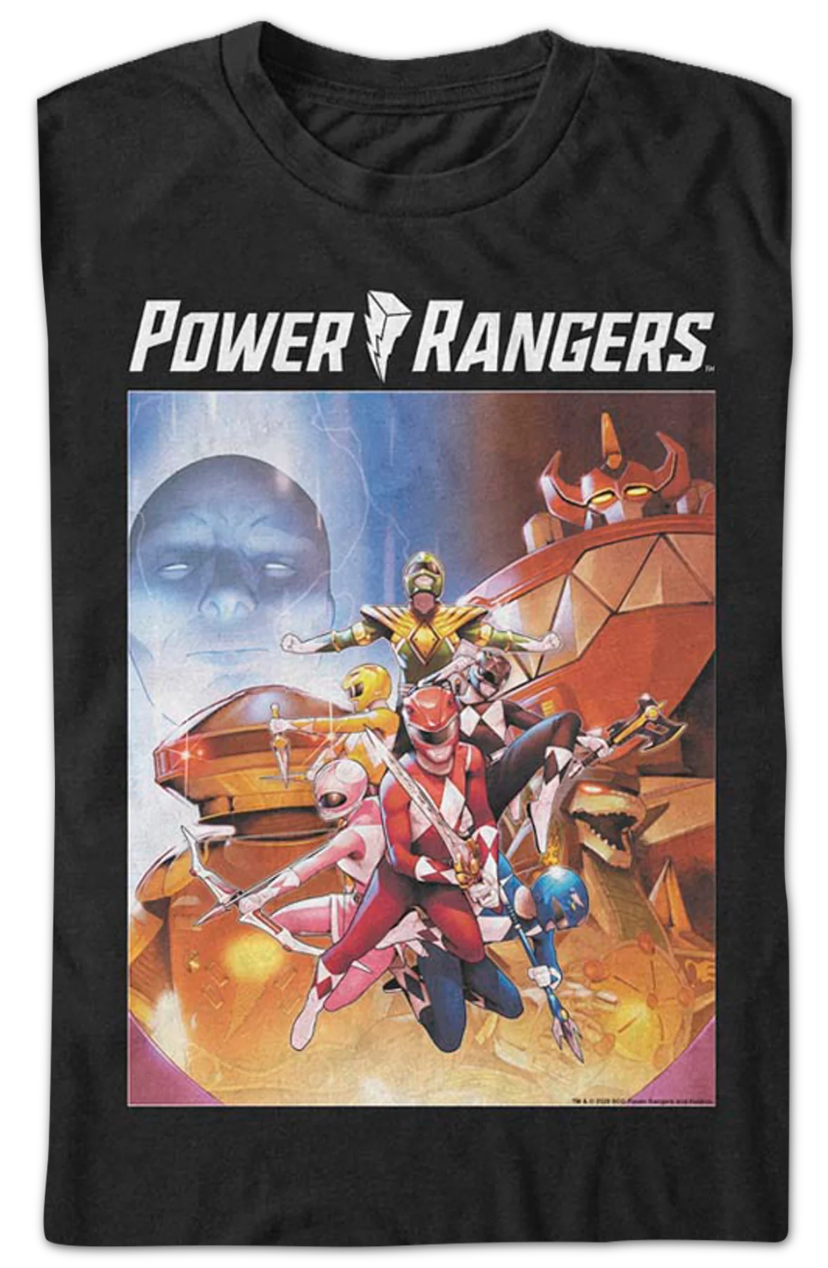 Good Guys Poster Mighty Morphin Power Rangers T-Shirt - Image 2