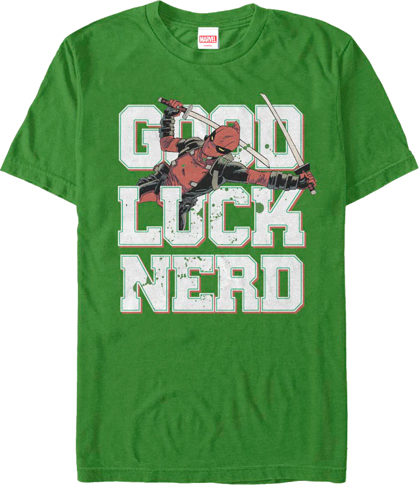 Good Luck Nerd Deadpool Marvel Comics T-Shirt