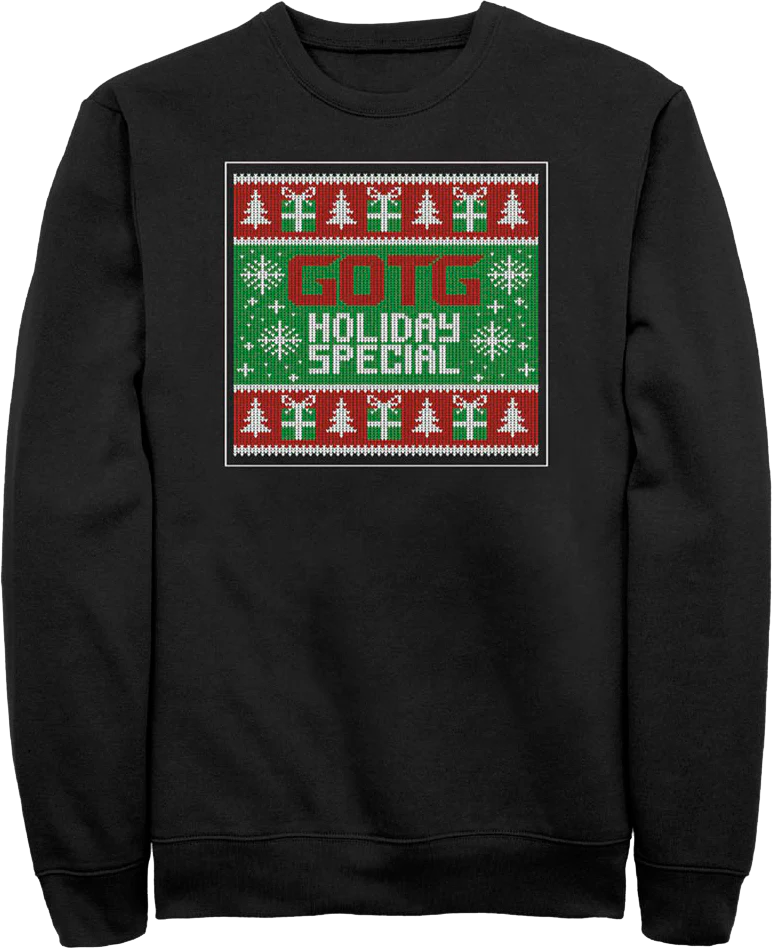 GOTG Holiday Special Faux Ugly Sweater Marvel Comics Sweatshirt