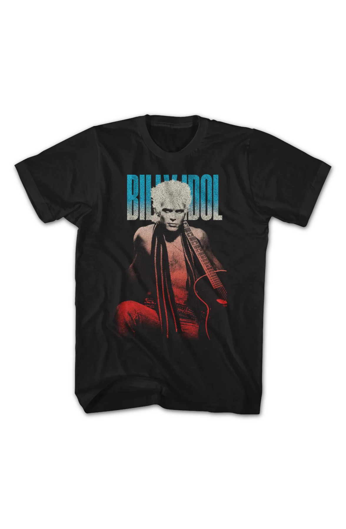 Gradient Guitar Pose Billy Idol T-Shirt - Image 2