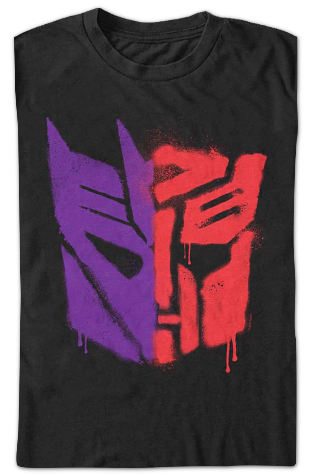 Graffiti Split Logos Transformers T-Shirt - Image 2