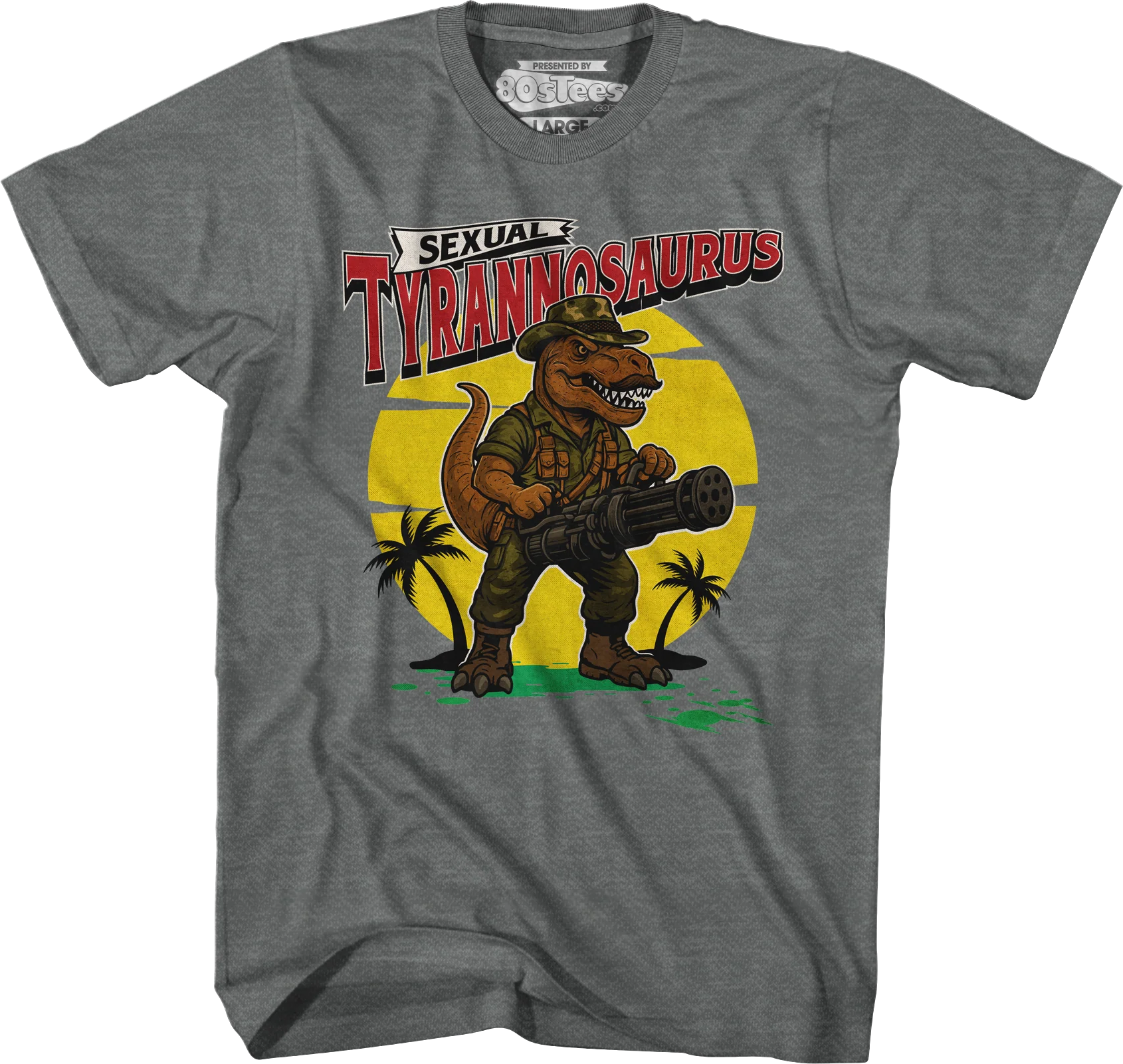 Graphite Heather Sexual Tyrannosaurus T-Shirt
