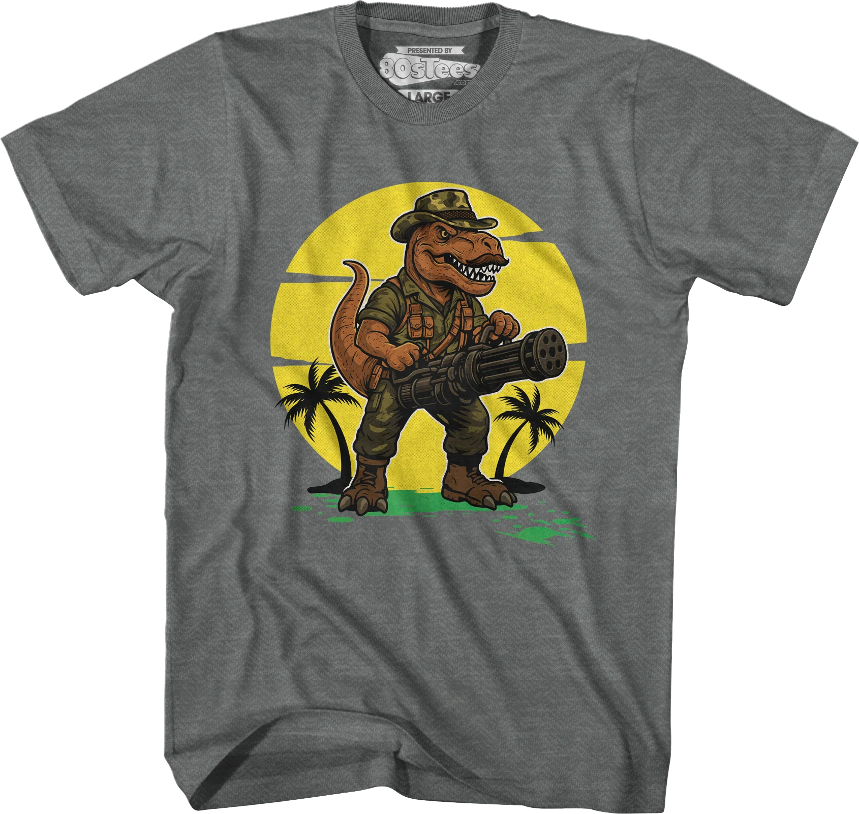 Graphite Heather Simple Sexual Tyrannosaurus T-Shirt