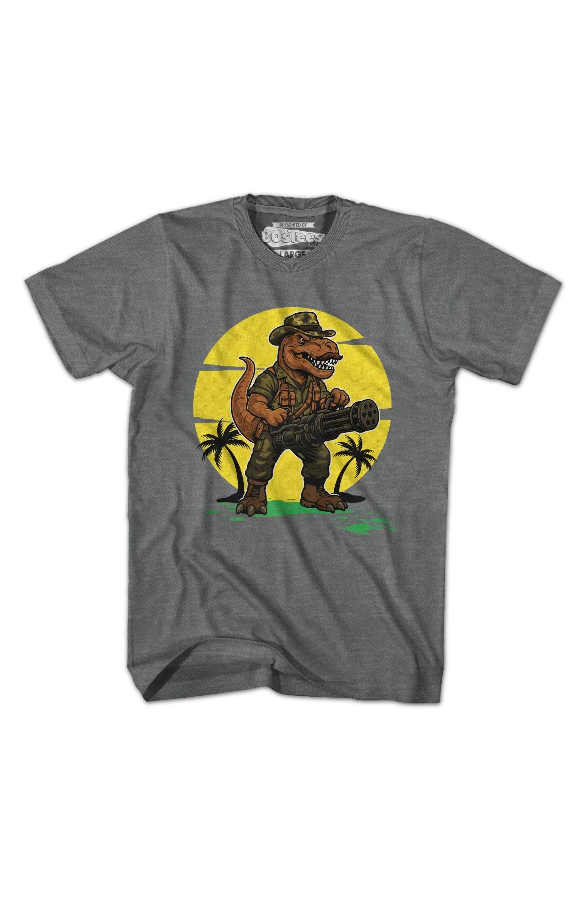 Graphite Heather Simple Sexual Tyrannosaurus T-Shirt - Image 2