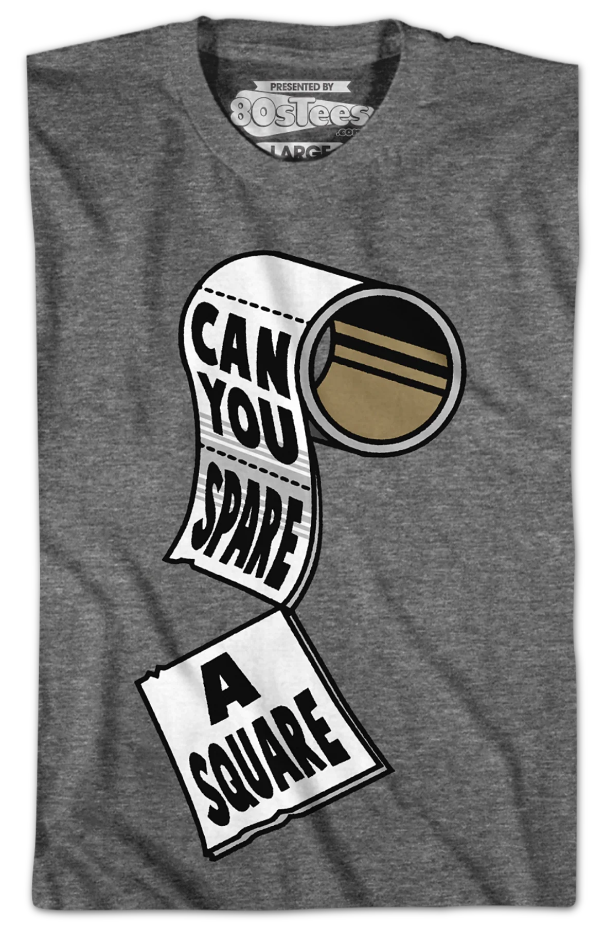 Gray Can You Spare A Square Seinfeld T-Shirt - Image 2
