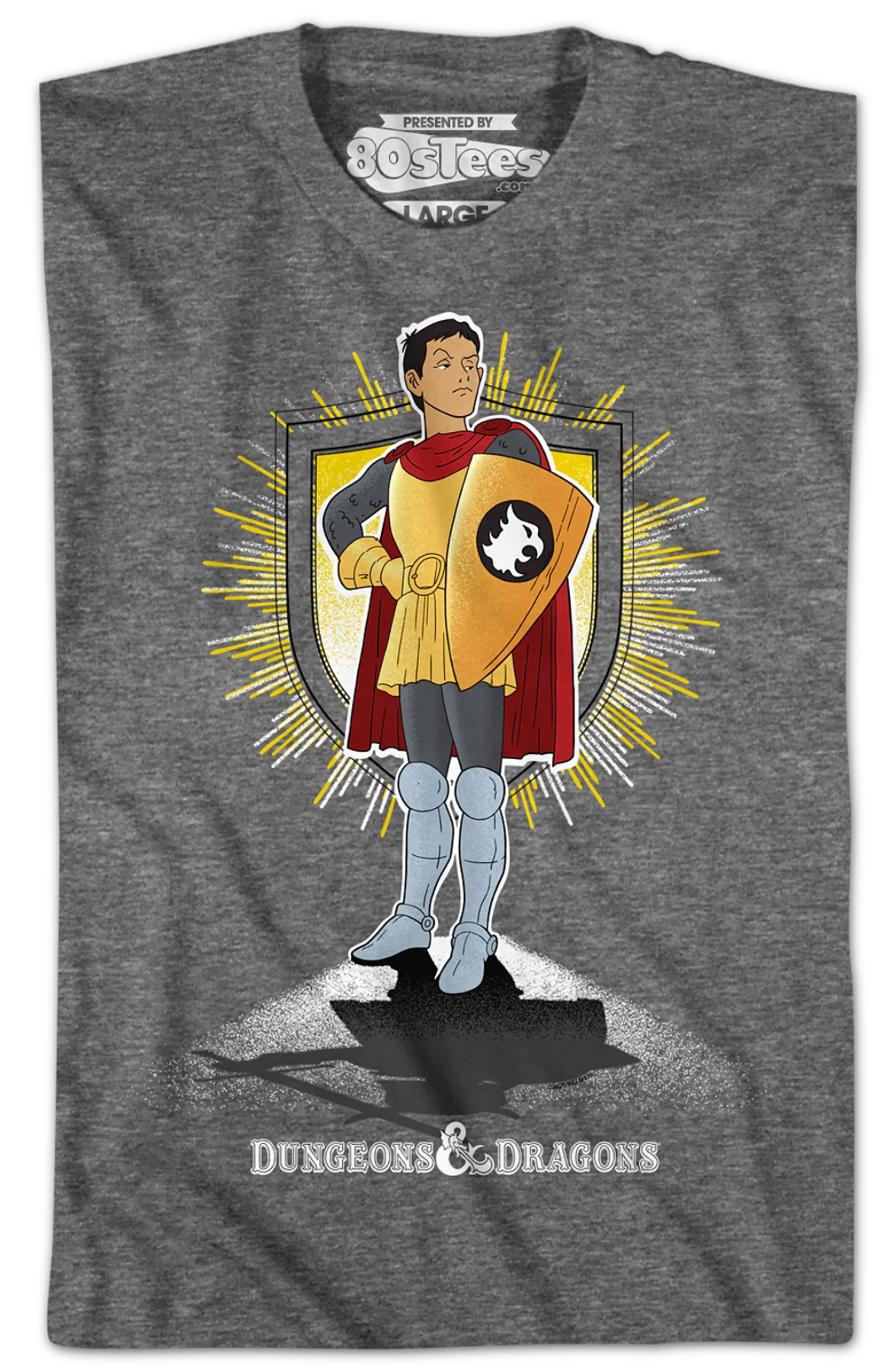 Gray Eric the Cavalier Dungeons & Dragons T-Shirt - Image 2