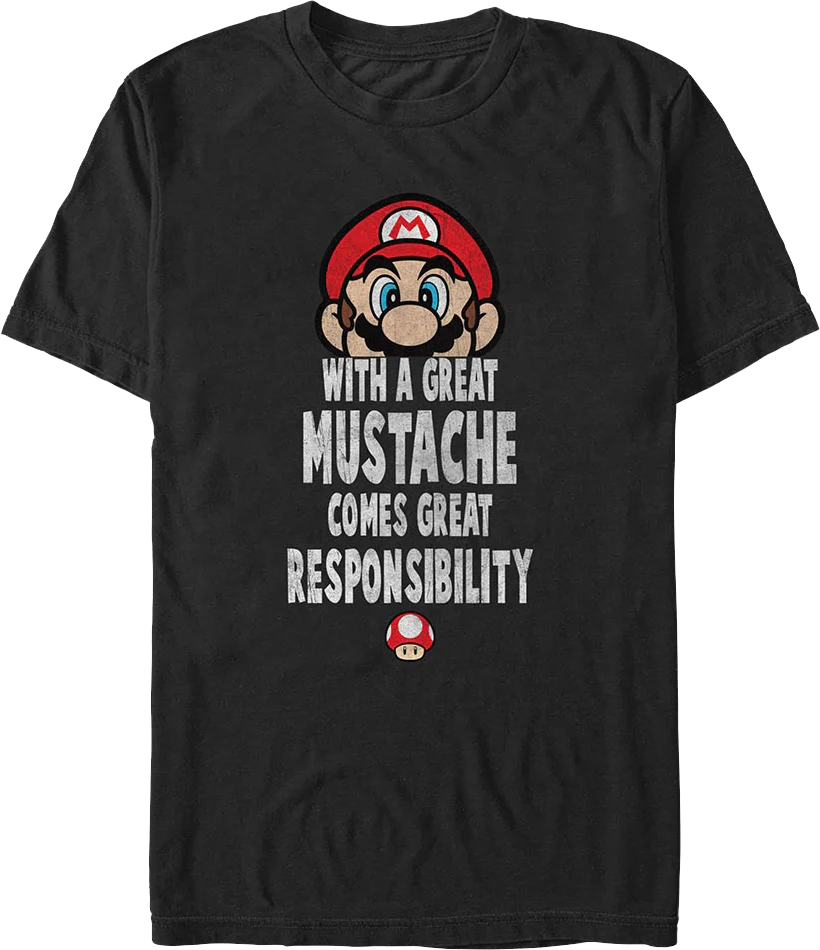 Great Responsibility Super Mario Bros. T-Shirt