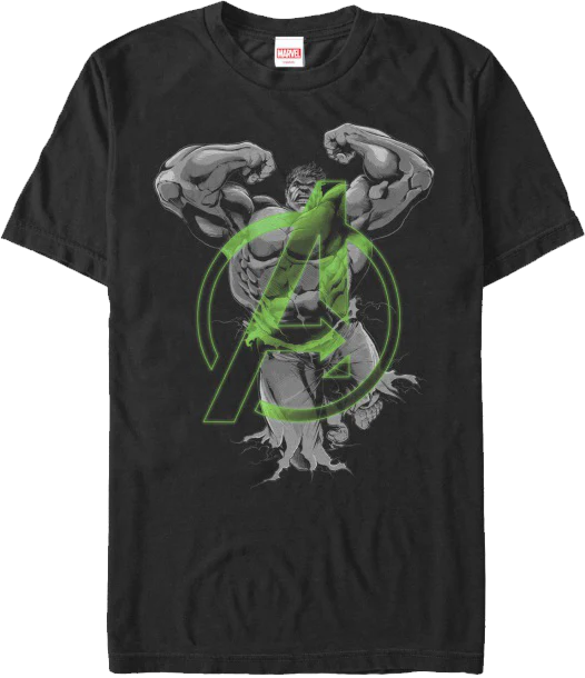 Green Avengers Logo Incredible Hulk T-Shirt