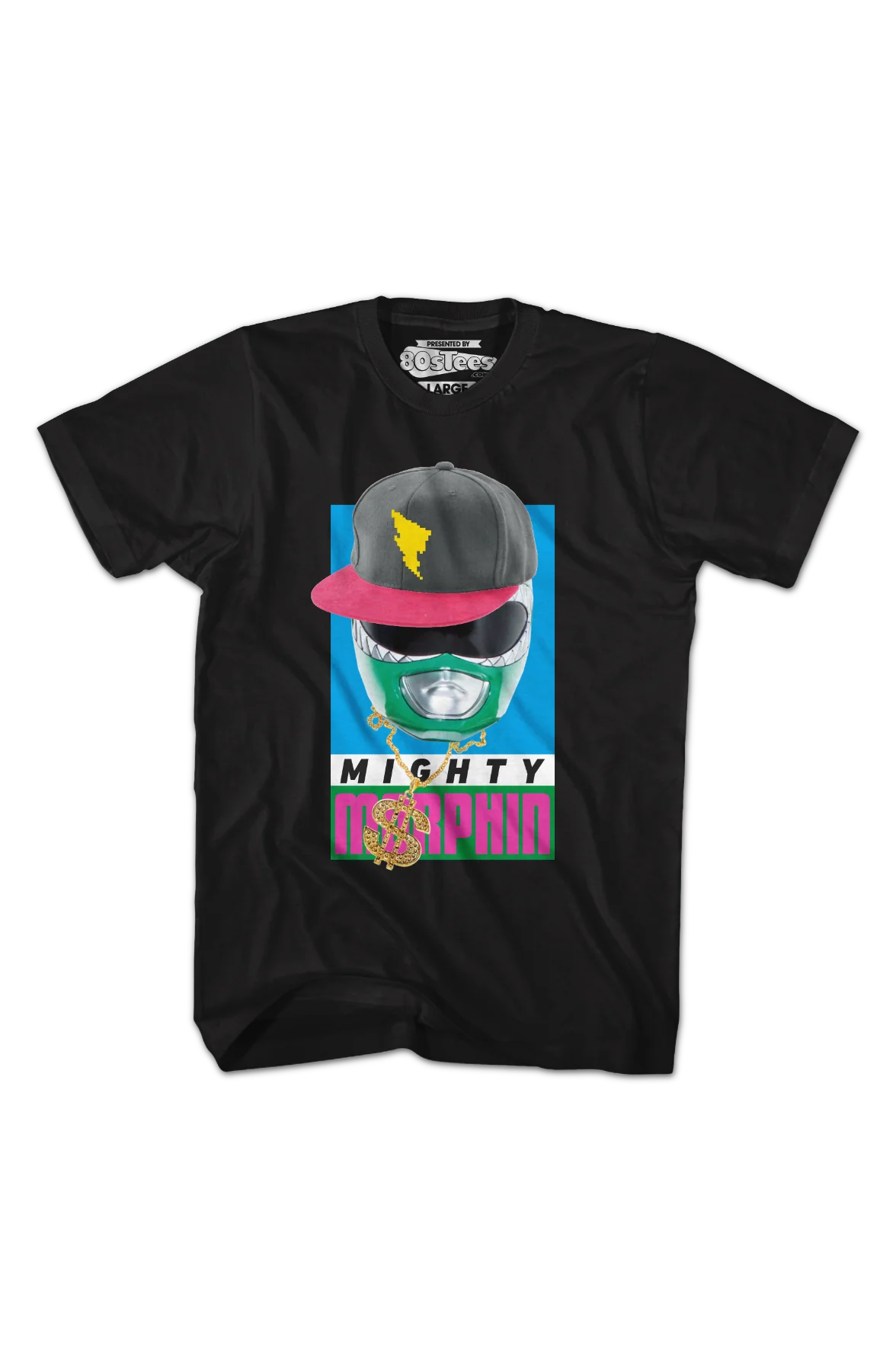 Green Ranger Bling Mighty Morphin Power Rangers T-Shirt - Image 2