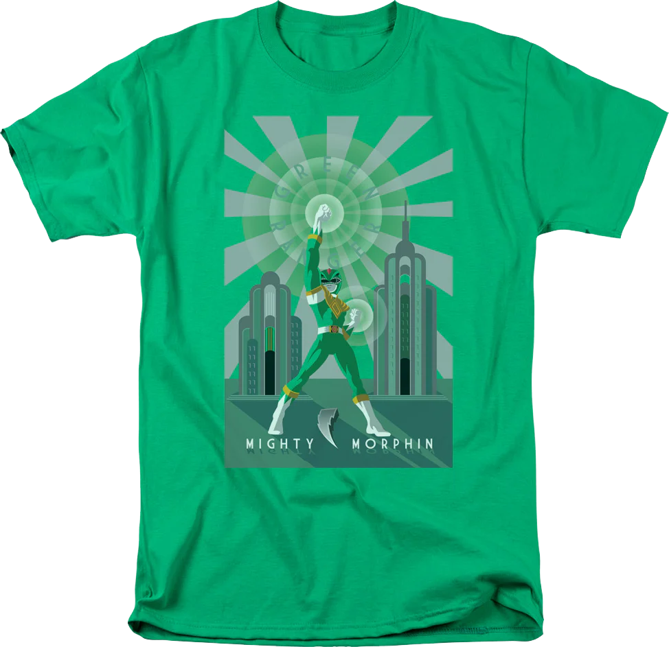 Green Ranger Poster Mighty Morphin Power Rangers T-Shirt