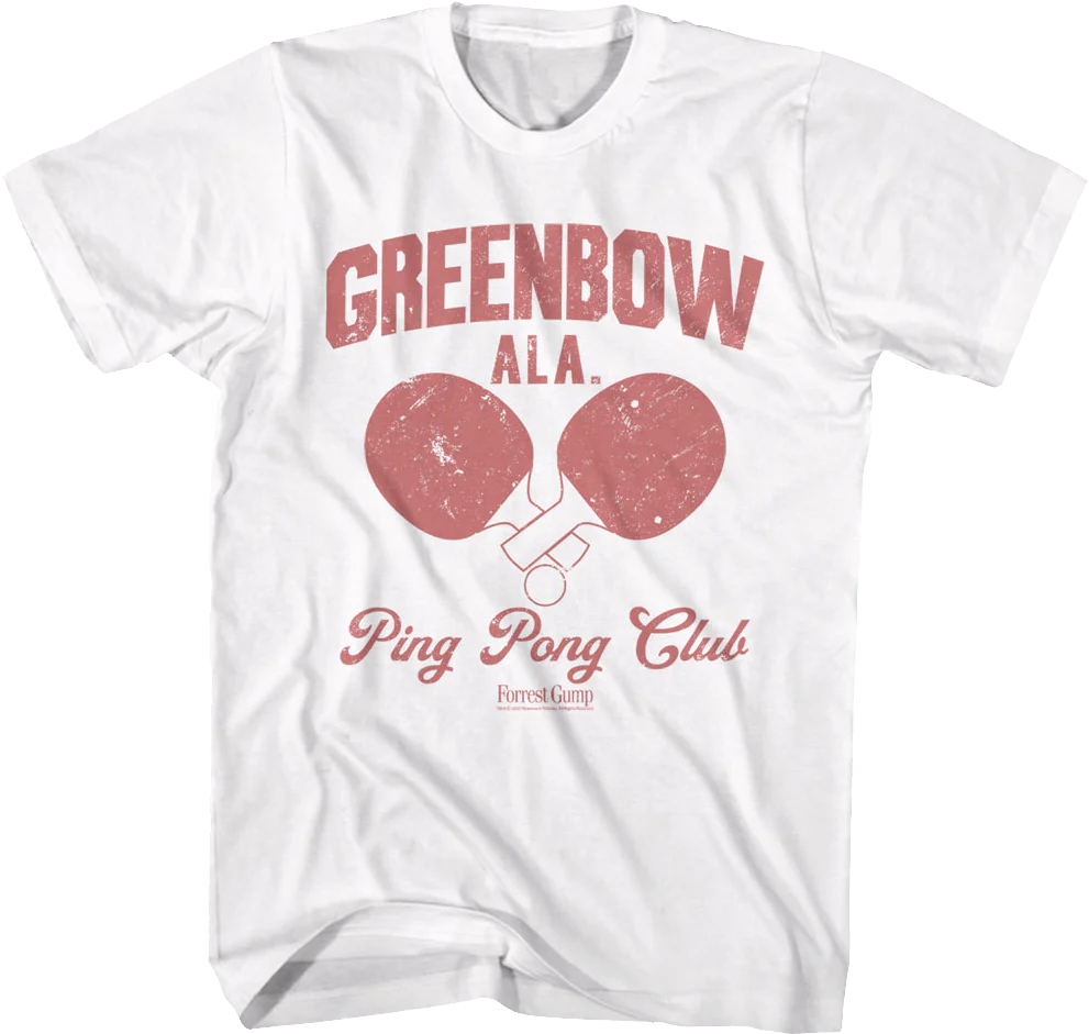 Greenbow Ping Pong Club Forrest Gump T-Shirt