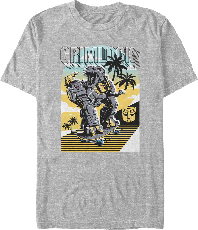 Grimlock Skateboard Transformers T-Shirt