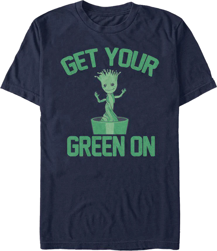 Groot Get Your Green On Marvel Comics T-Shirt