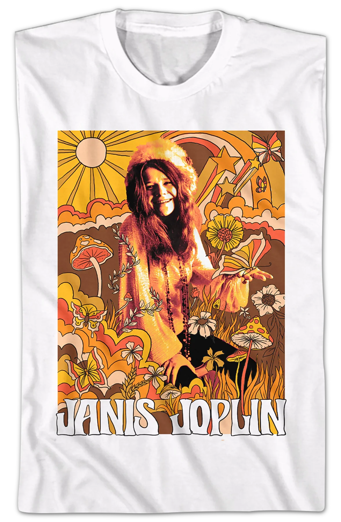 Groovy Drawings Janis Joplin T-Shirt - Image 2
