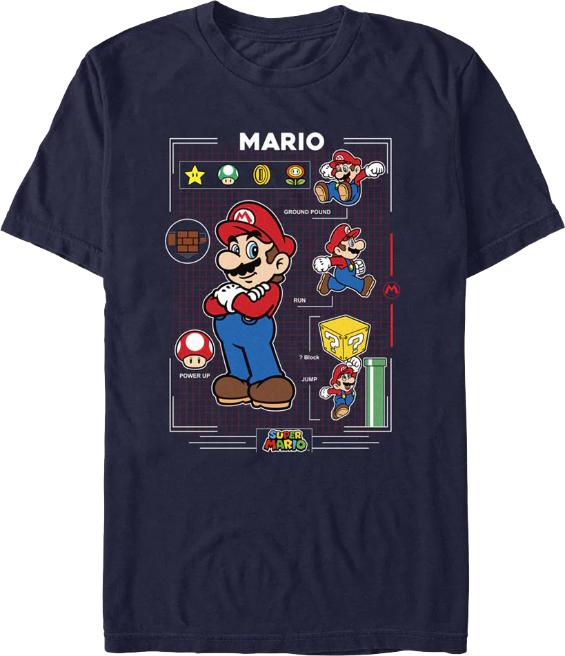 Ground Pound Collage Super Mario Bros. Nintendo T-Shirt
