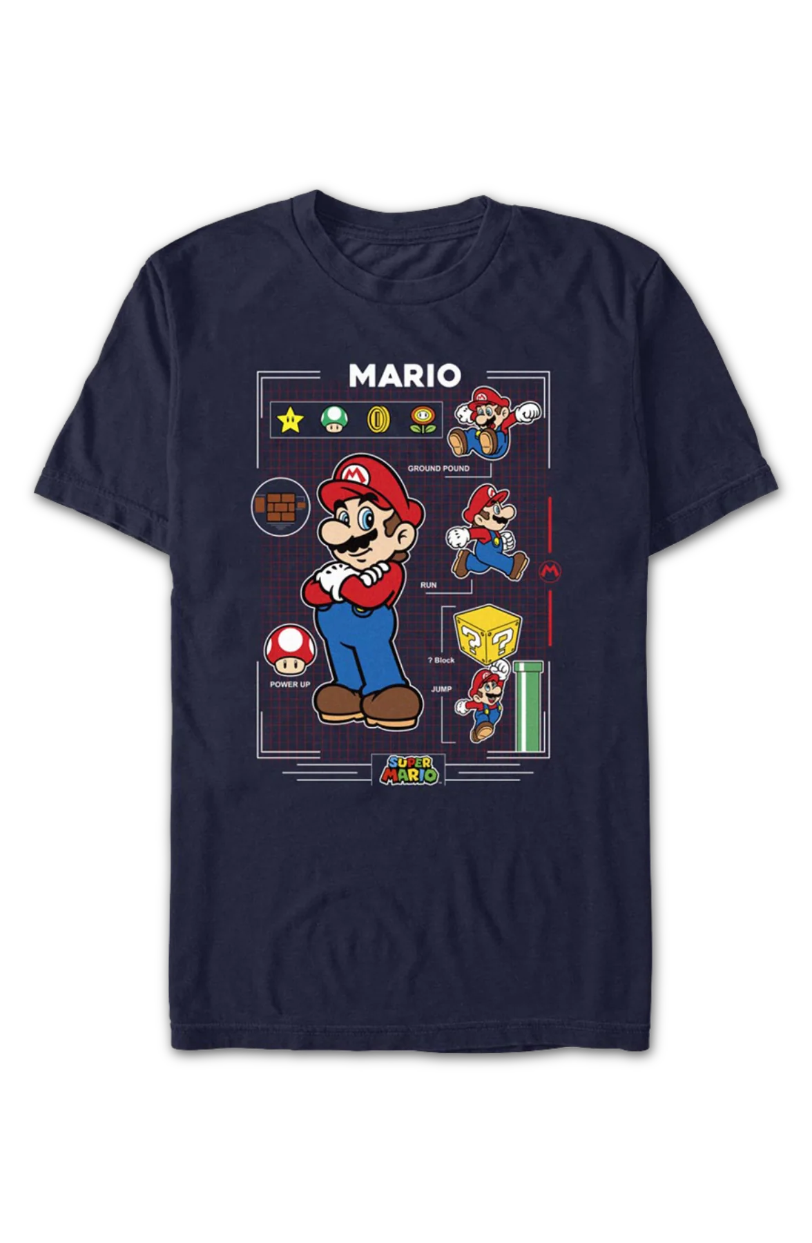 Ground Pound Collage Super Mario Bros. Nintendo T-Shirt - Image 2