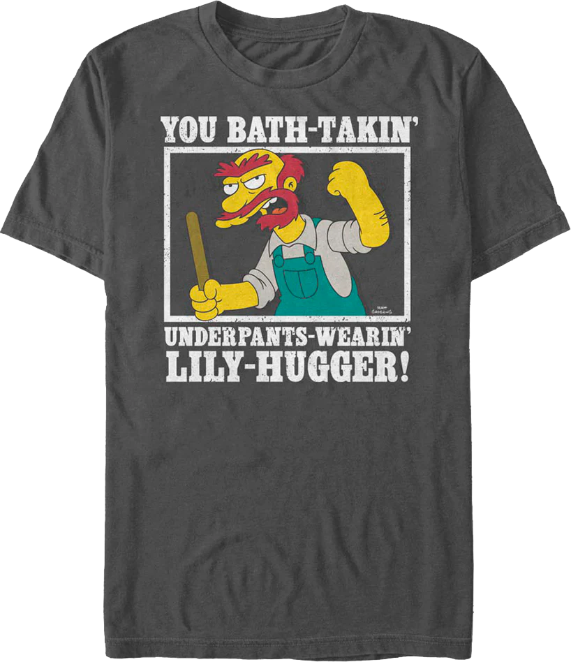 Groundskeeper Willie Lily-Hugger Simpsons T-Shirt