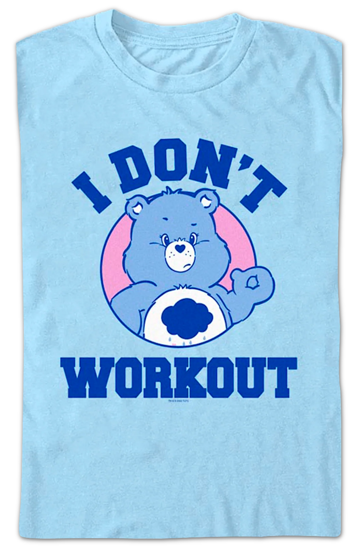 Grumpy Bear I Don't Workout Care Bears T-Shirt - Image 2