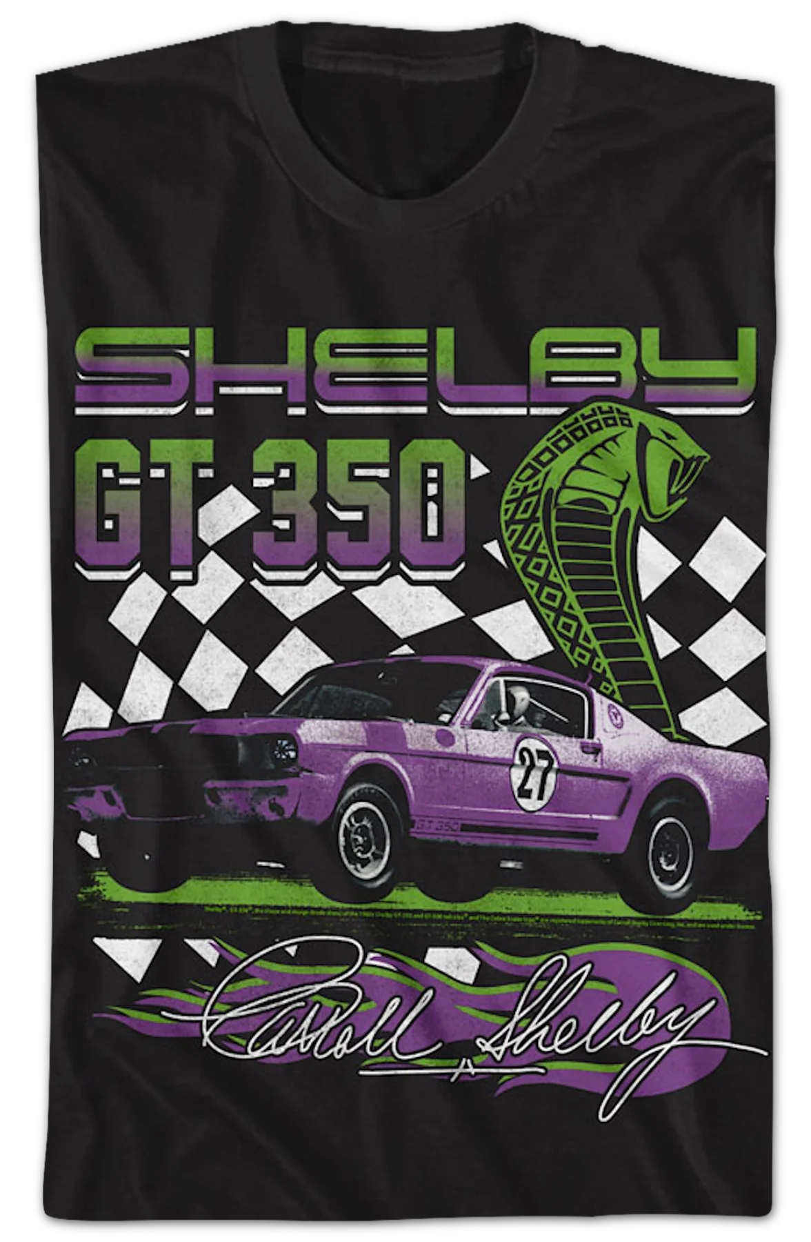GT 350 Checkered Flag Shelby T-Shirt - Image 2