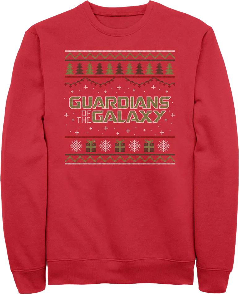 Guardians Of The Galaxy Faux Ugly Sweater Marvel Comics Sweatshirt