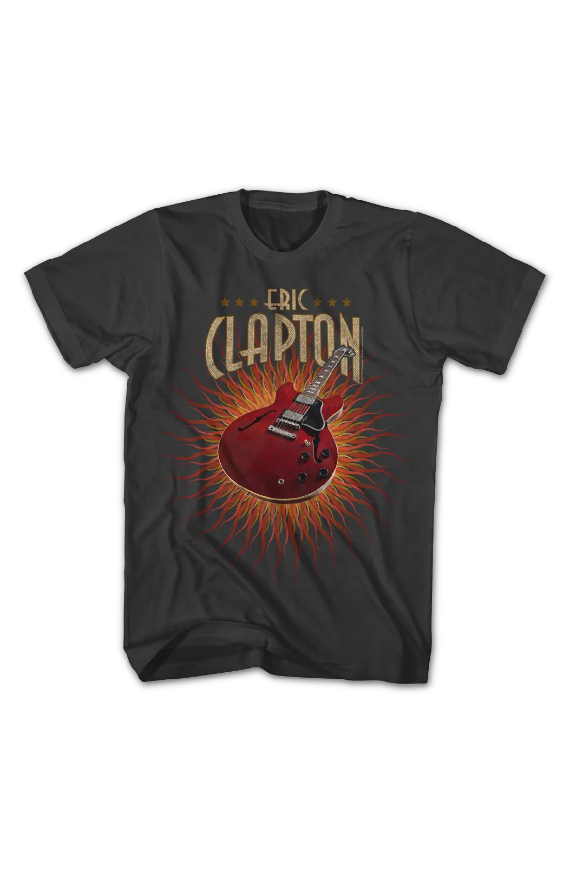 Guitar Flames Eric Clapton T-Shirt - Image 2