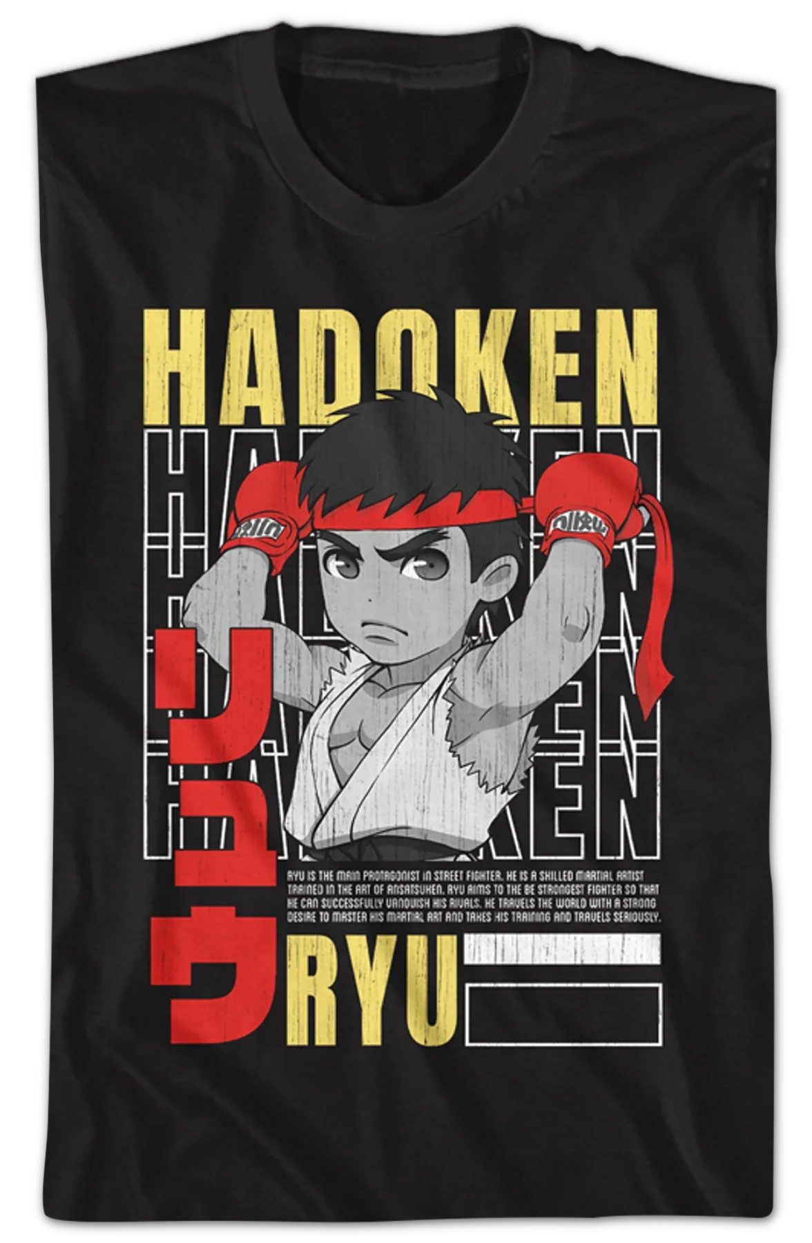 Hadoken Ryu Street Fighter T-Shirt - Image 2