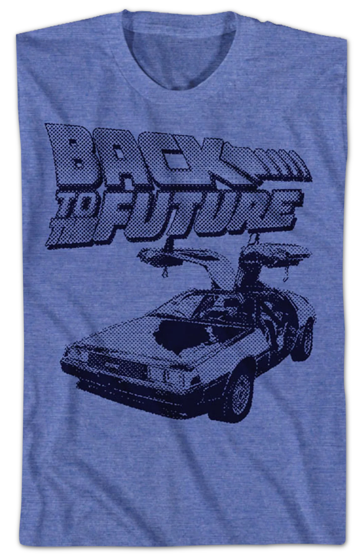 Halftone DeLorean Back To The Future T-Shirt - Image 2