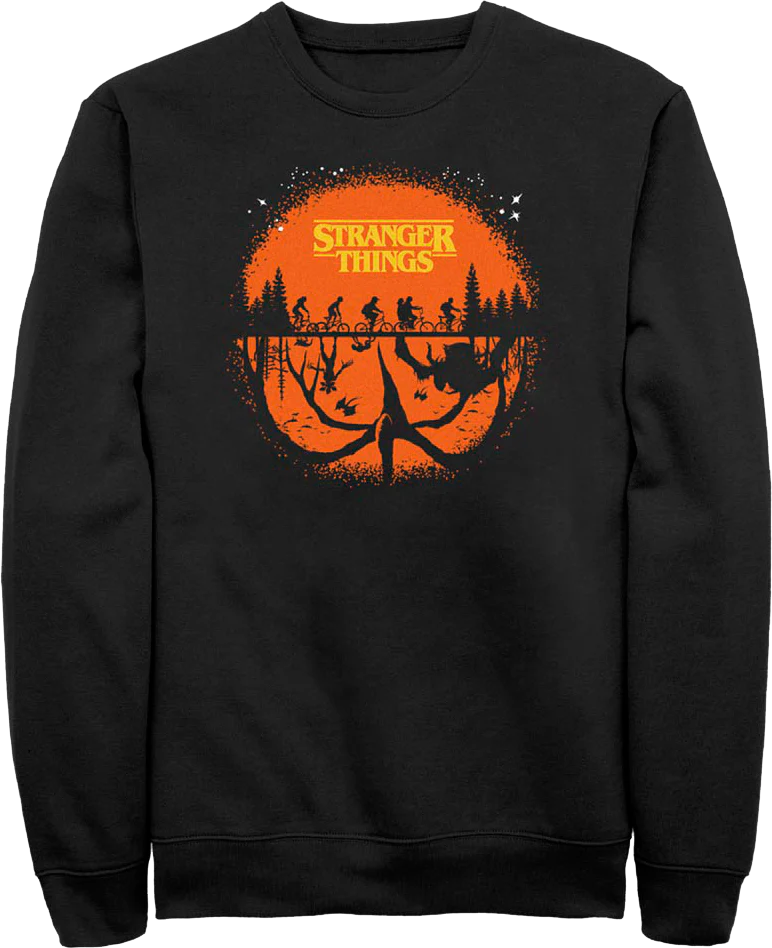 Halloween Silhouettes Stranger Things Sweatshirt