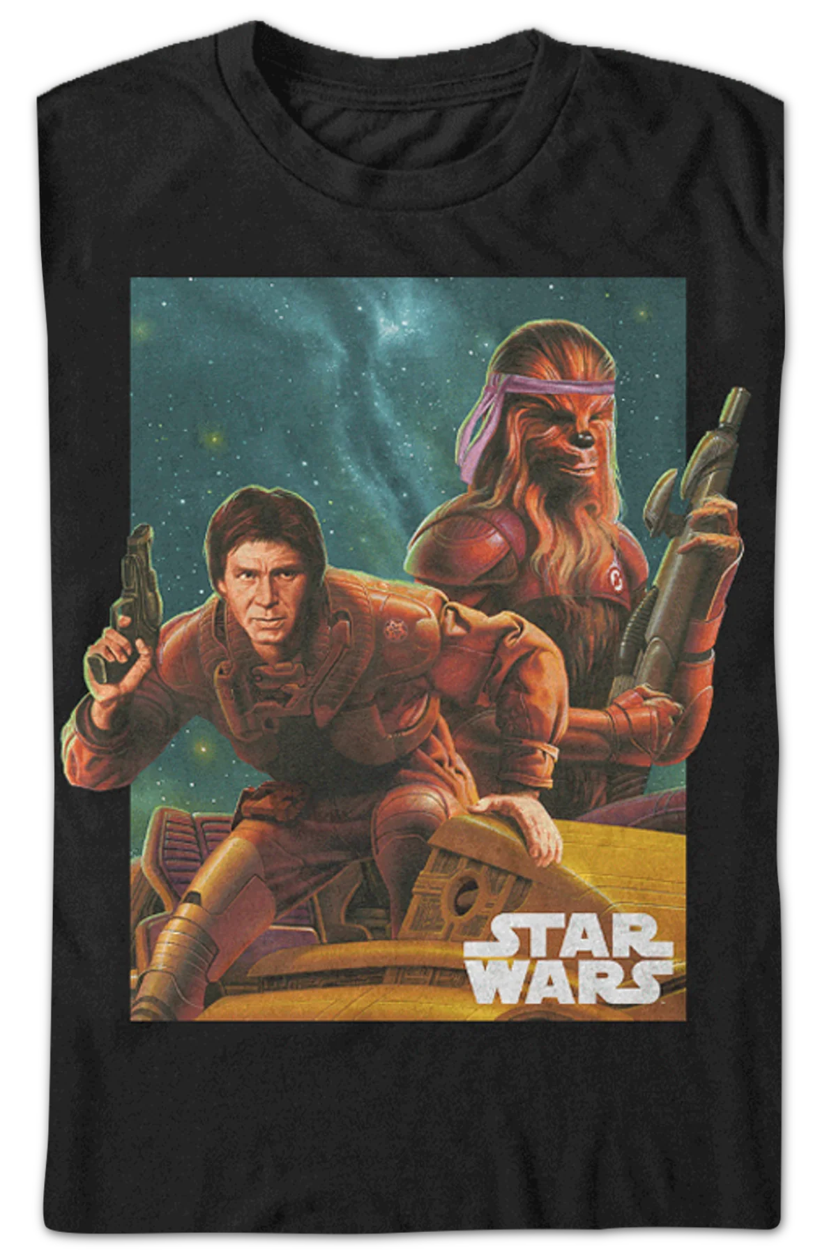 Han and Chewie Star Wars T-Shirt - Image 2