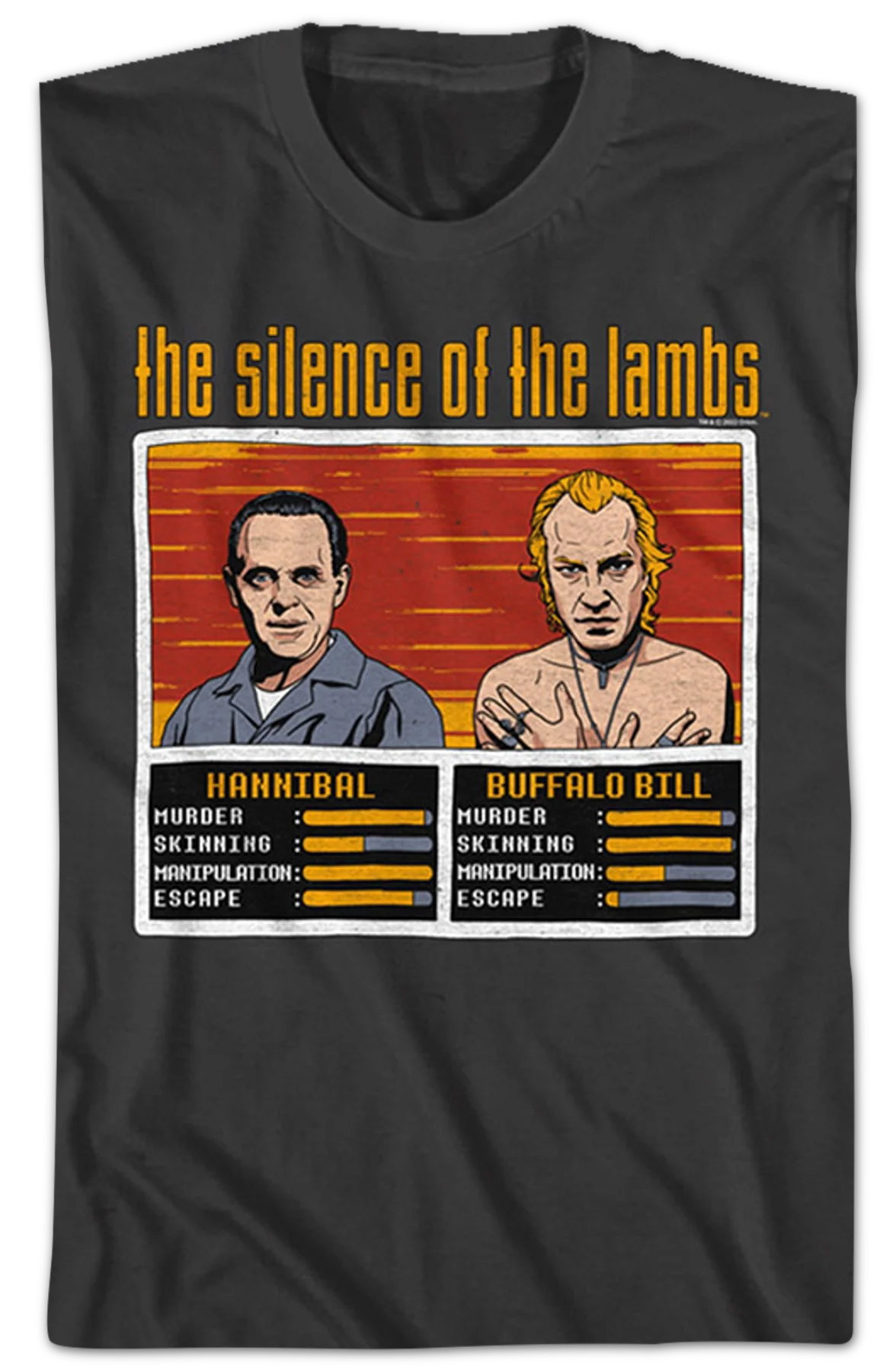 Hannibal And Buffalo Bill Video Game Silence Of The Lambs T-Shirt - Image 2