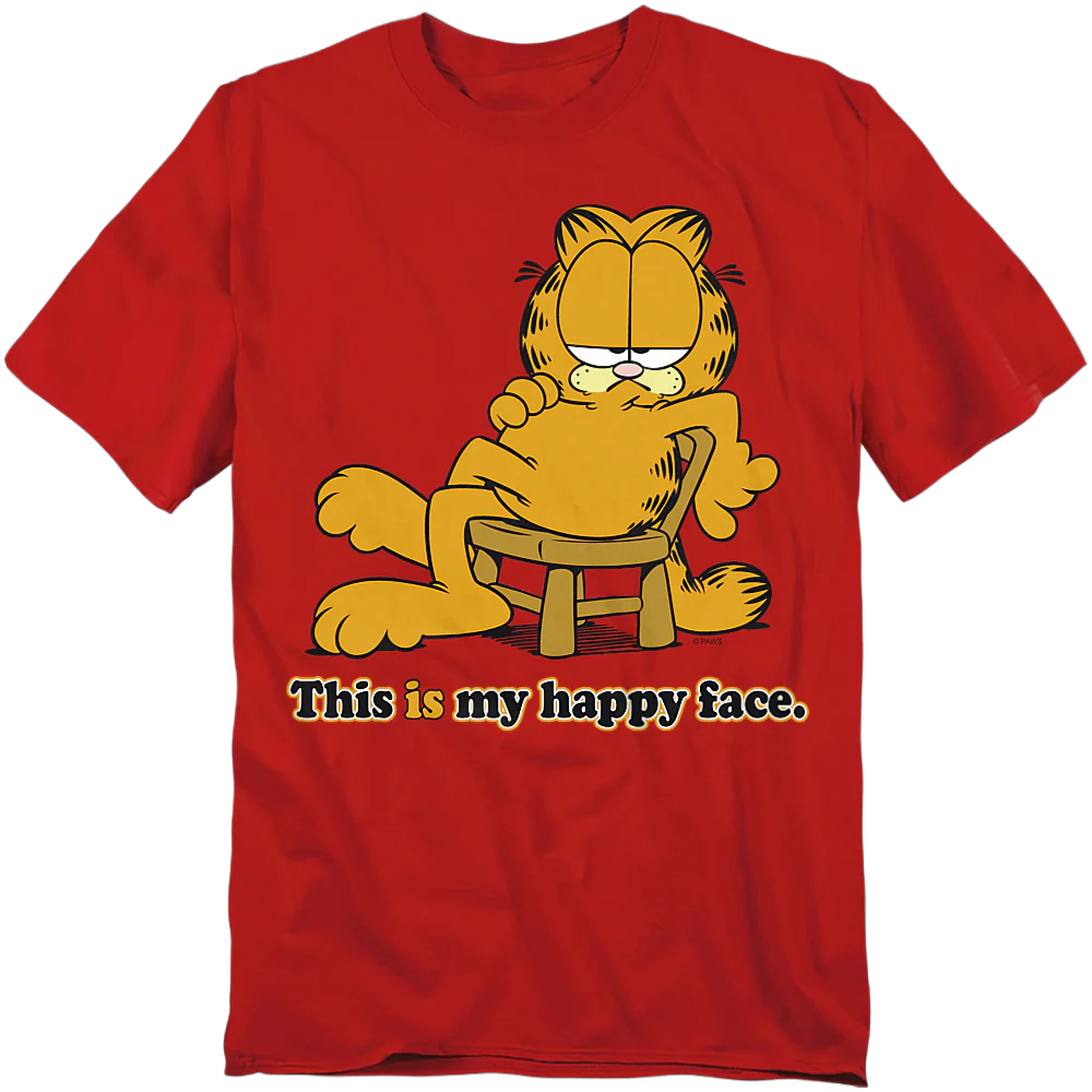 Happy Face Garfield T-Shirt - Image 2