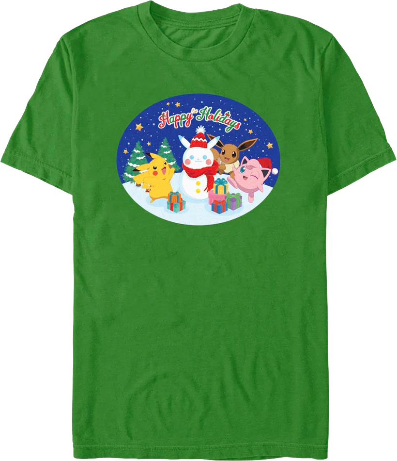 Happy Holidays Photo Pokemon T-Shirt