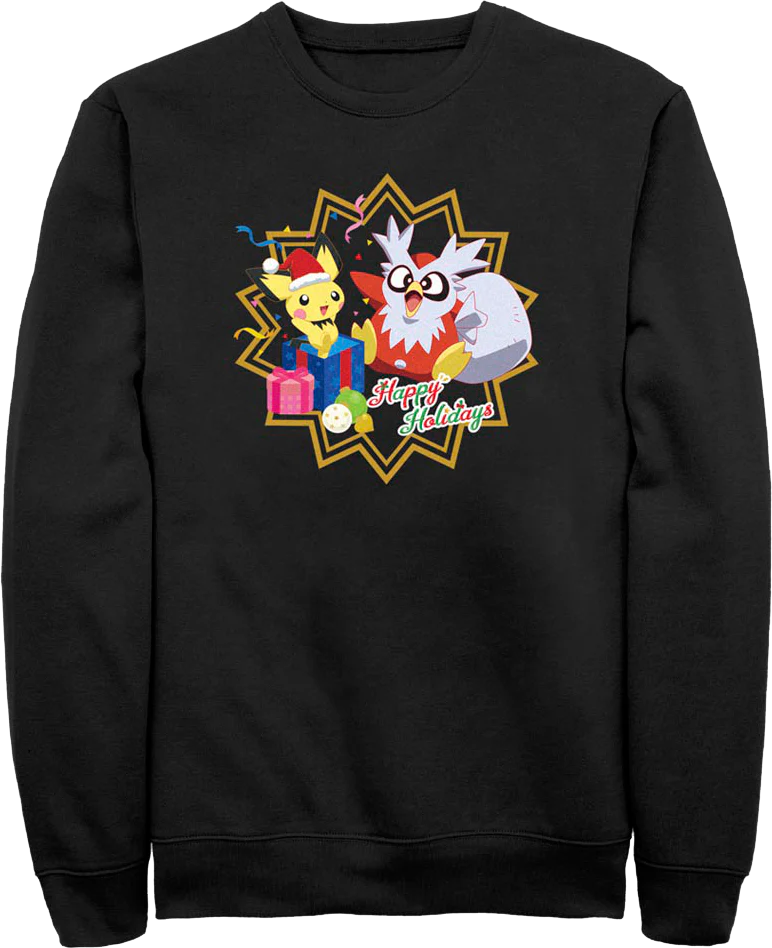 Happy Holidays Pokemon Sweatshirt
