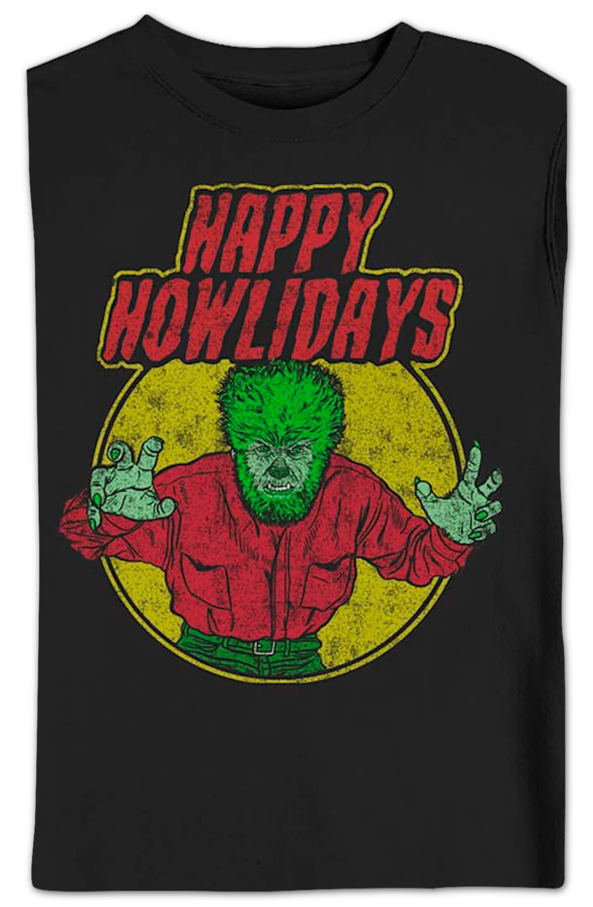 Happy Howlidays Wolf Man Sweatshirt - Image 2