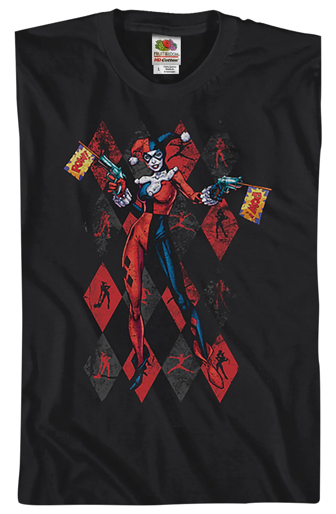 Harley Quinn Pow Pow DC Comics T-Shirt - Image 2