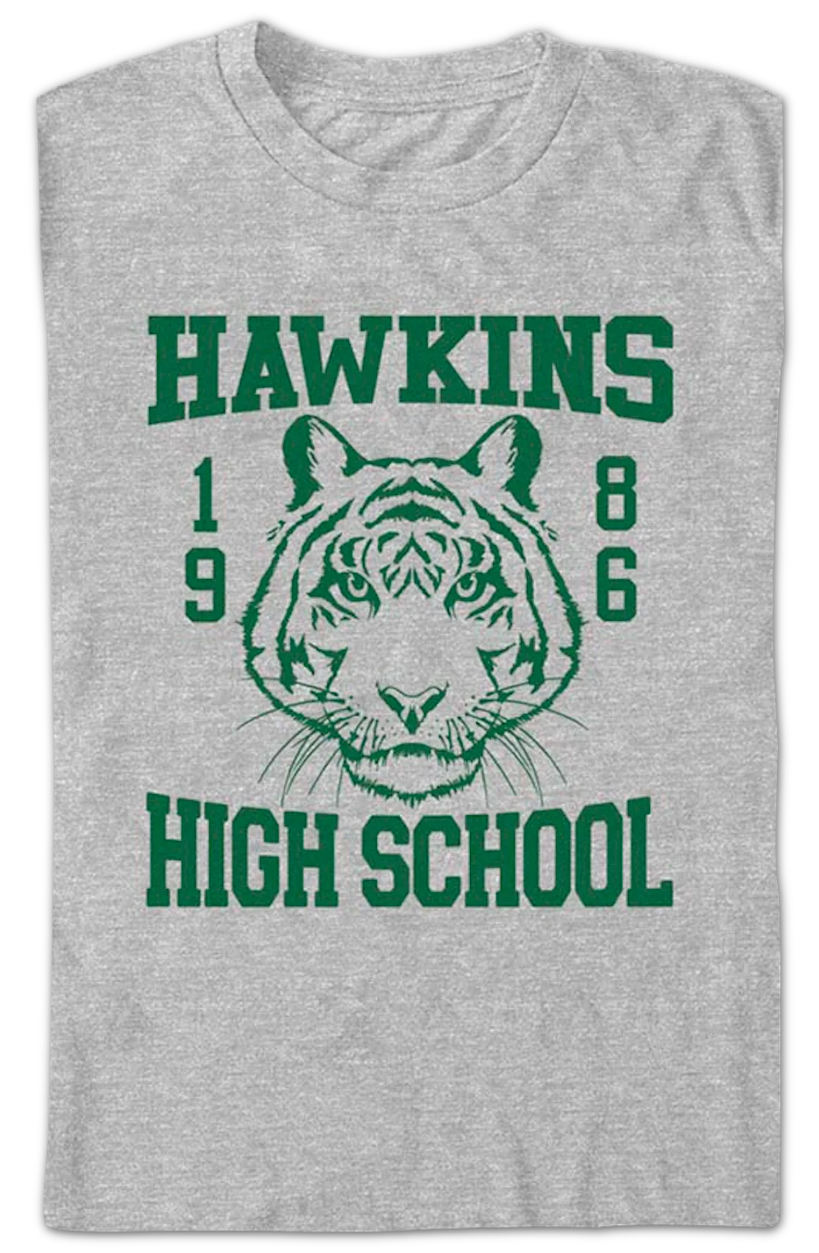 Hawkins High School Tigers 1986 Stranger Things T-Shirt - Image 2