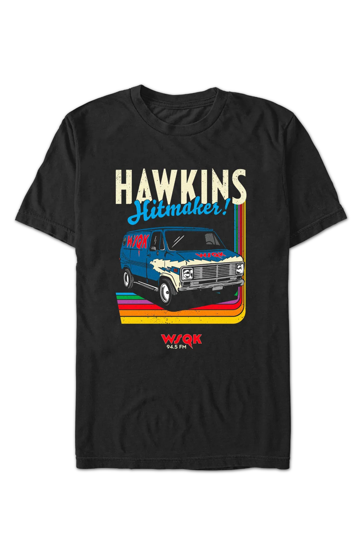 Hawkins Hitmaker WSQK Van Stranger Things T-Shirt - Image 2
