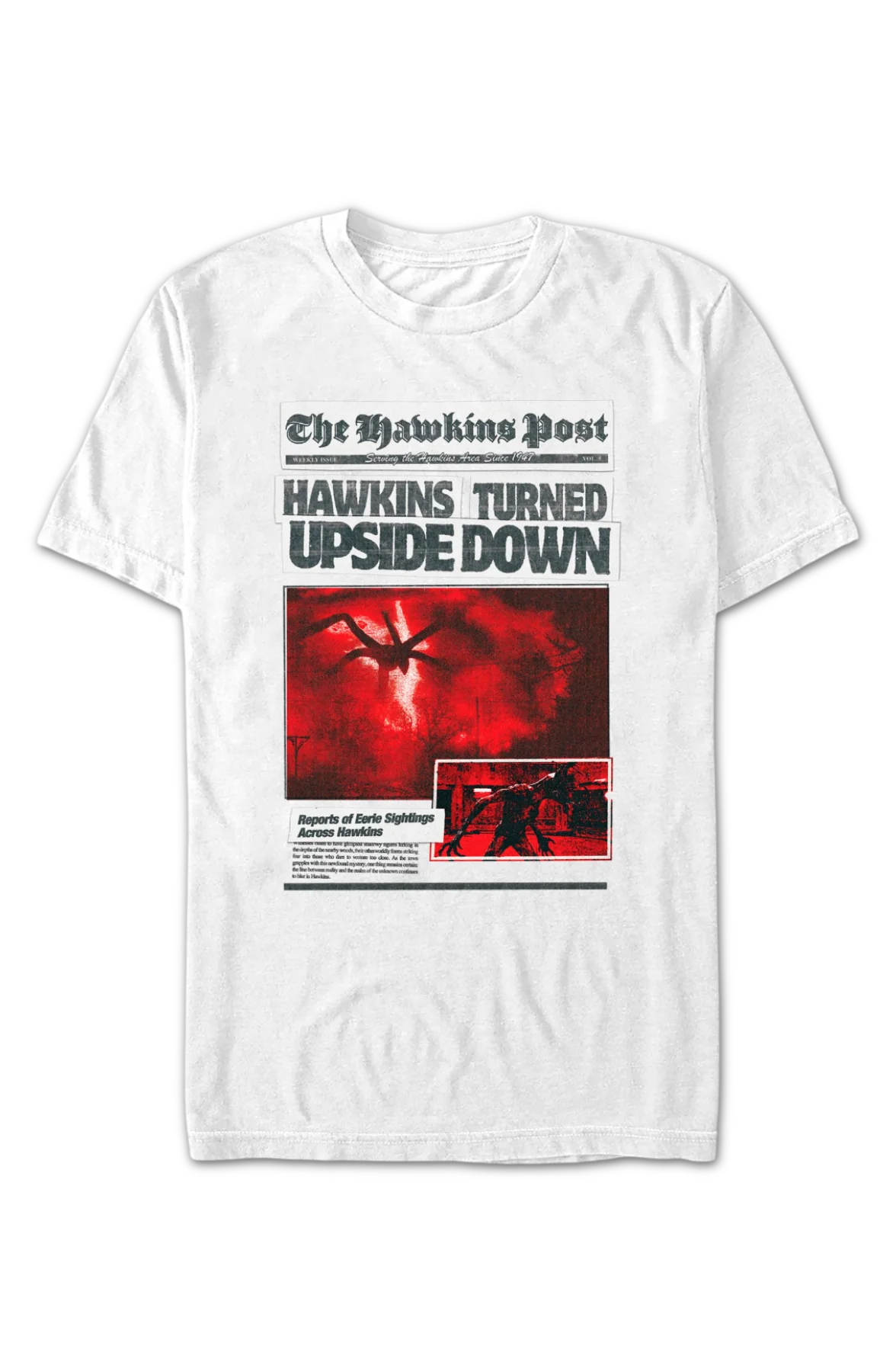 Hawkins Turned Upside Down Stranger Things T-Shirt - Image 2