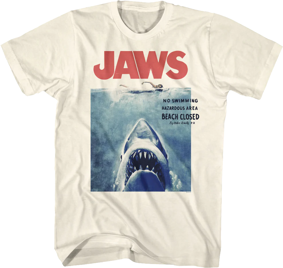 Hazardous Area Beach Closed Jaws T-Shirt