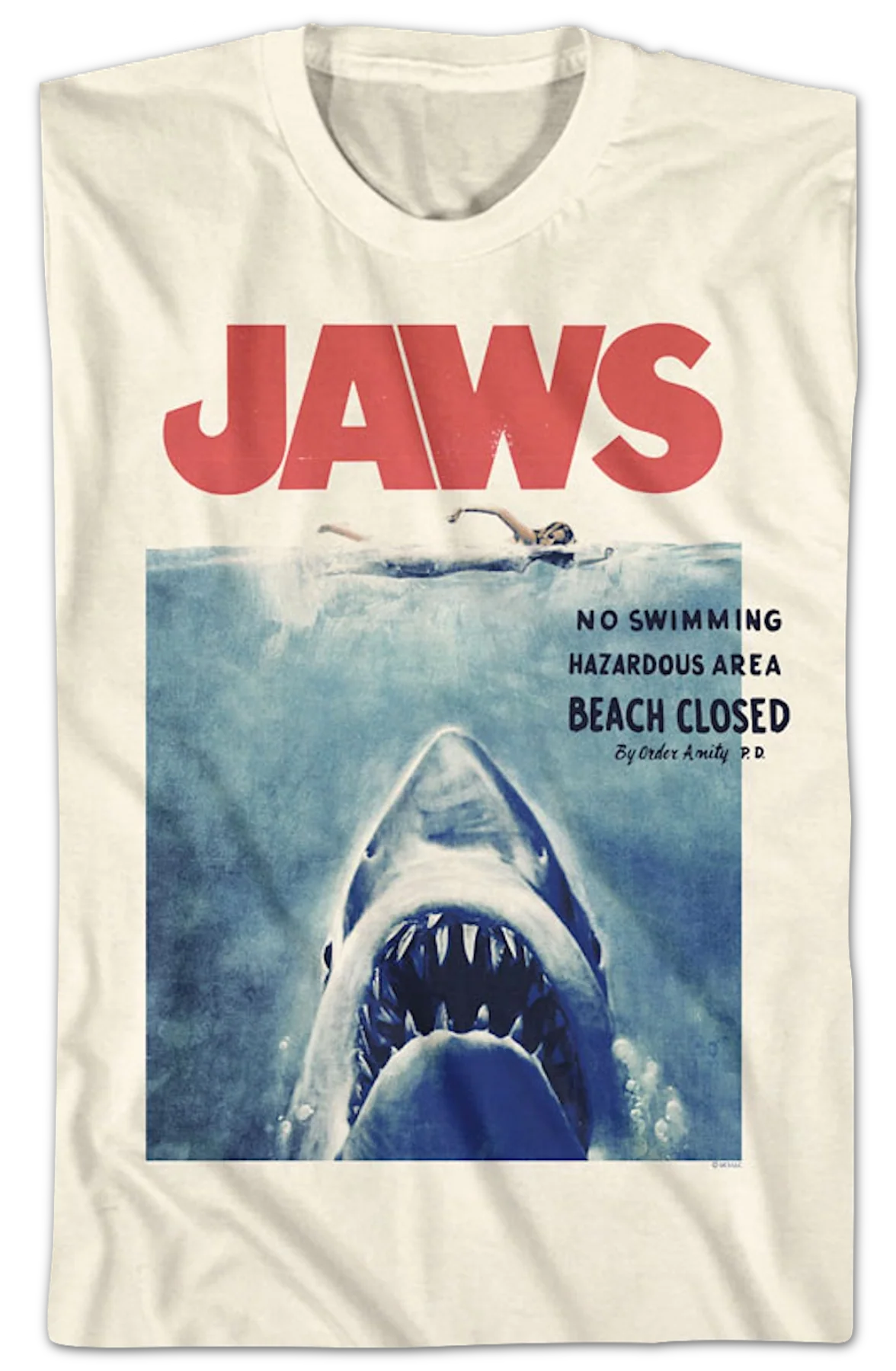 Hazardous Area Beach Closed Jaws T-Shirt - Image 2