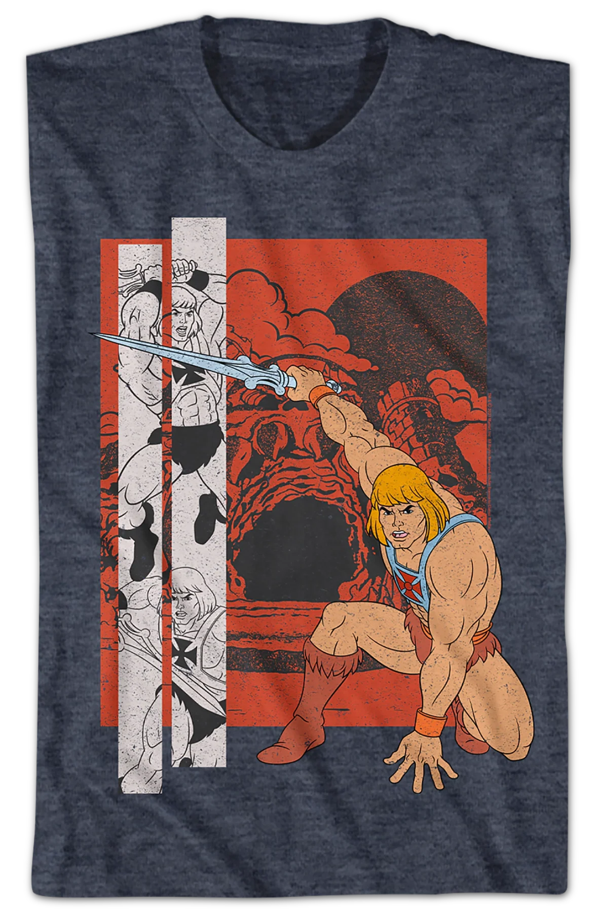 He-Man Action Pose Collage Masters of the Universe T-Shirt - Image 2