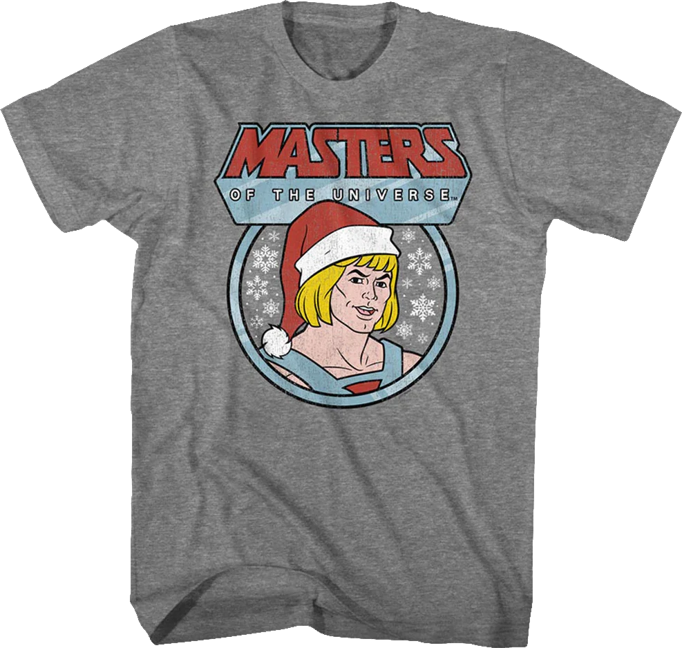He-Man Santa Claus Hat Masters of the Universe T-Shirt