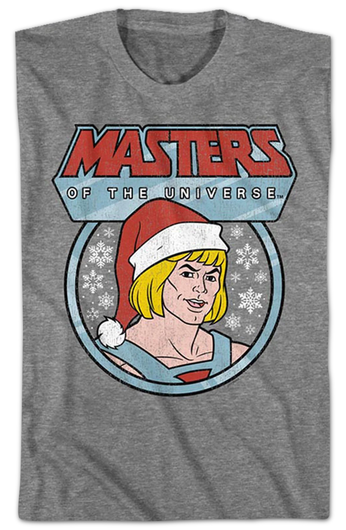 He-Man Santa Claus Hat Masters of the Universe T-Shirt - Image 2